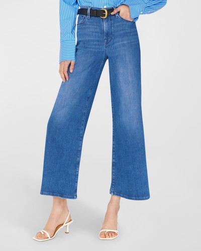 FRAME Le Palazzo Cropped Jeans - Blue