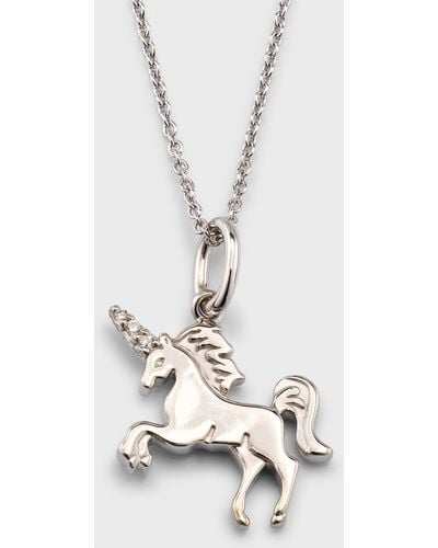 Roberto Coin 18K Diamond Unicorn Necklace - White