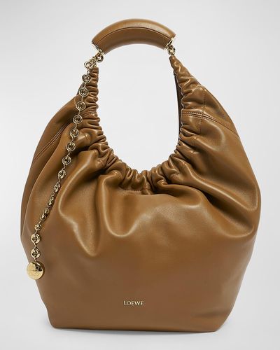 Loewe Squeeze Medium Shoulder Bag - Brown