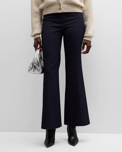RECTO. Wool Flared Pants - Blue