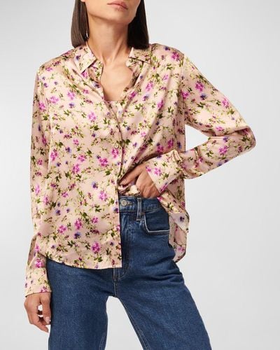 Cami NYC Crosby Silk Button-Front Blouse - Multicolor