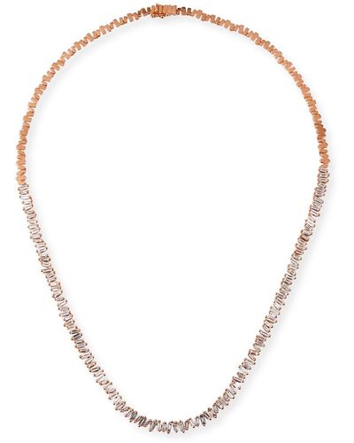 KALAN by Suzanne Kalan 18k Rose Gold Essential Diamond Tennis Necklace - Multicolor