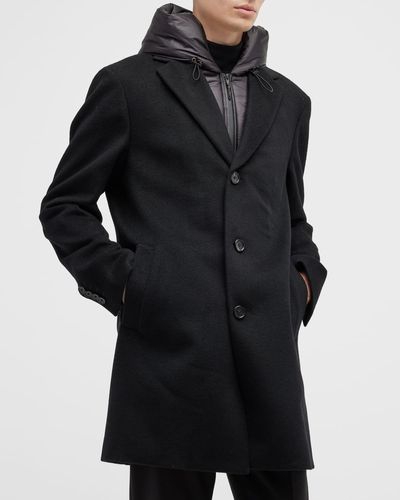 Cardinal Of Canada Trenton Topcoat W/ Insulated Hooded Bib - Black