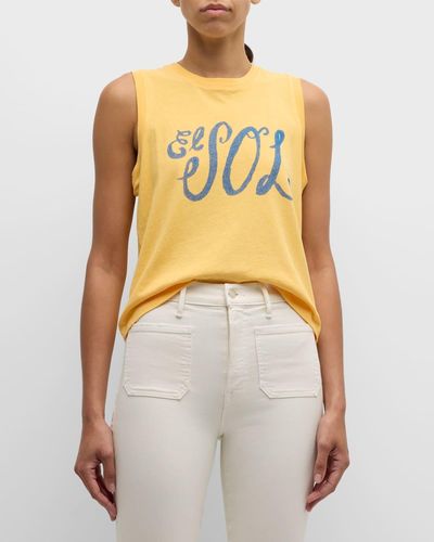 Mother The Strong And Silent Type Tank Top - Yellow