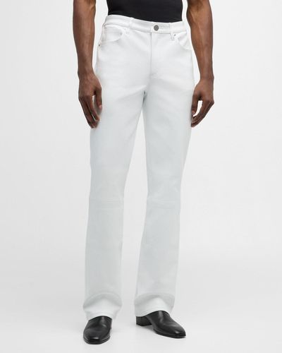 Monfrere Clint Leather Pants - White