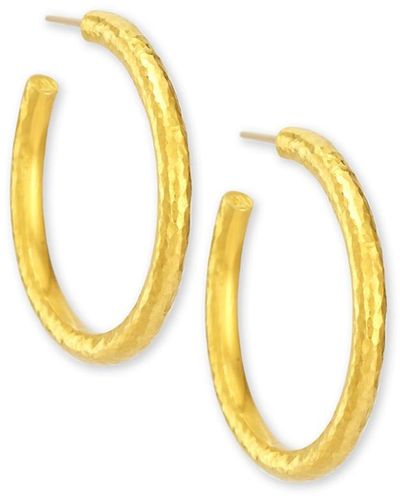 Gurhan Skittle Collection 24k Hoop Earrings - Metallic