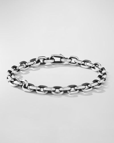 David Yurman Deco Chain Link Bracelet In Silver, 6.5mm - Metallic
