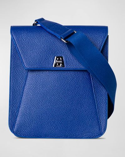 Akris Anouk Small Leather Messenger Bag - Blue