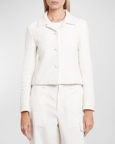 Proenza Schouler Quinn Tailored Tweed Jacket - White