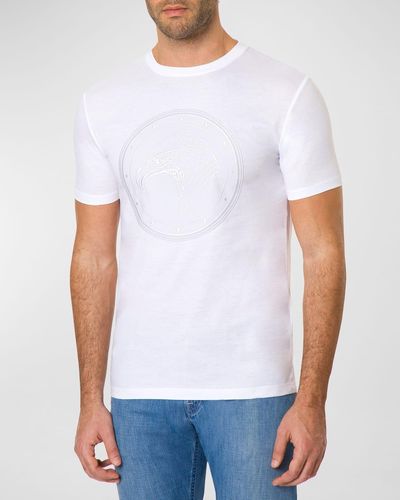 Stefano Ricci Embroidered Eagle Crewneck T-shirt - White