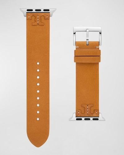 Tory Burch Leather Band For Apple Watch, 38-41Mm - White