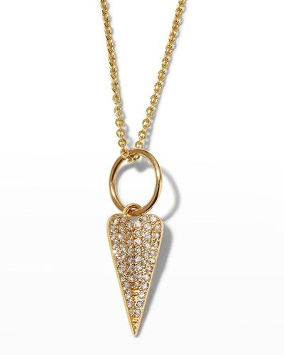 Bridget King Jewelry Mini Folded Heart Necklace - Metallic