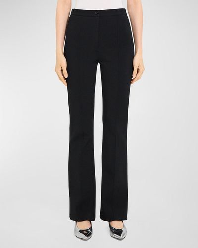 Theory Compact Crepe Flare Pants - Black