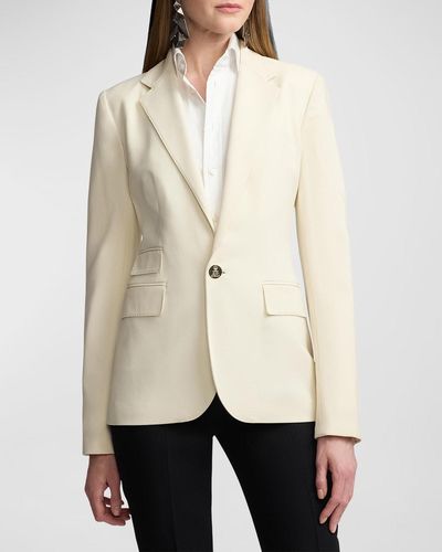 Ralph Lauren Collection Parker One-Button Wool Jacket - White