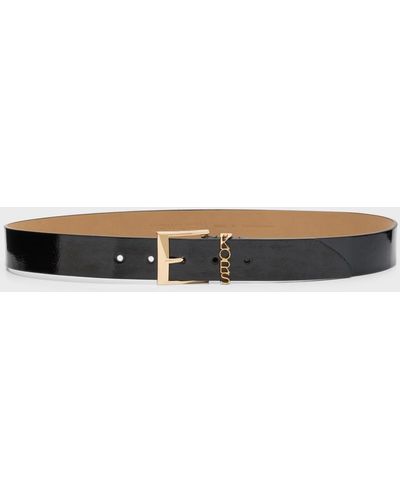 Michael Kors Mk Logo Leather Belt - Brown