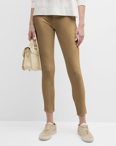 Lafayette 148 New York Petite Mercer Acclaimed Stretch Skinny Pants - Natural