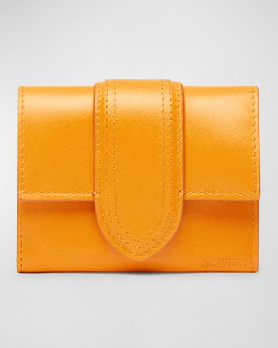 Jacquemus Le Compact Bambino Leather Wallet - Orange