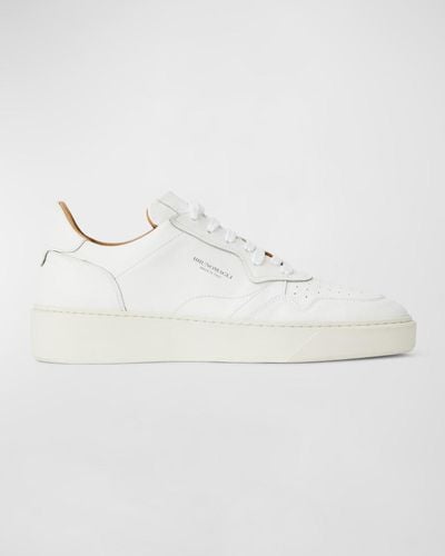 Bruno Magli Dezi Leather Low-Top Sneakers - White