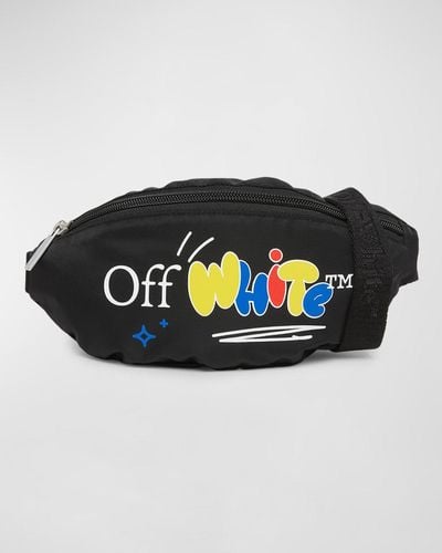Off-White c/o Virgil Abloh Girl's Funny Logo-print Belt Bag - Black