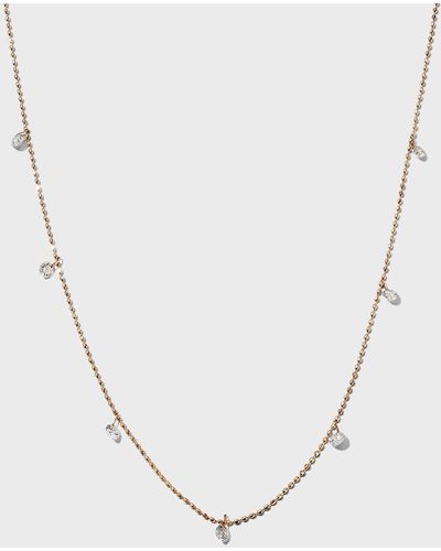 Graziela Gems Tiny Floating Diamond Necklace - White