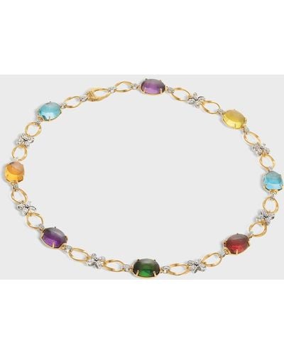 Marco Bicego Marrakech Onde 18k Yellow And White Gold Gemstone Collar Necklace - Natural