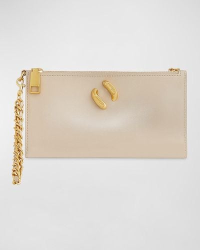 Rebecca Minkoff Infinity Chain Leather Wristlet - Natural