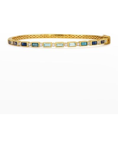 Jude Frances Diamond Bracelet With Iolite And Sapphire Baguettes - Multicolor