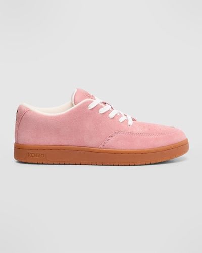 KENZO Skate Suede Low-Top Sneakers - Pink