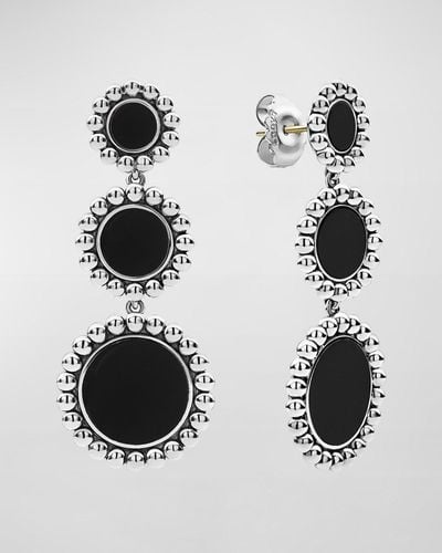 Lagos Maya 3-Drop Earrings, Mother-Of-Pearl - Black