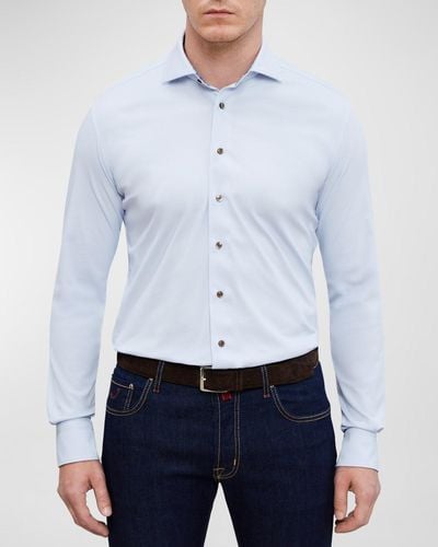 Emanuel Berg Modern 4 Flex Stretch Knit Sport Shirt - White