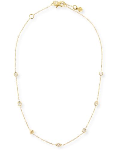 Dominique Cohen 18k Gold Mixed Diamond Choker Necklace - White
