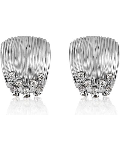 Hueb Bahia 18K Diamond Huggie Earrings - Gray