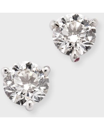 Memoire Platinum Diamond Post Earrings, 1.5tcw. - White