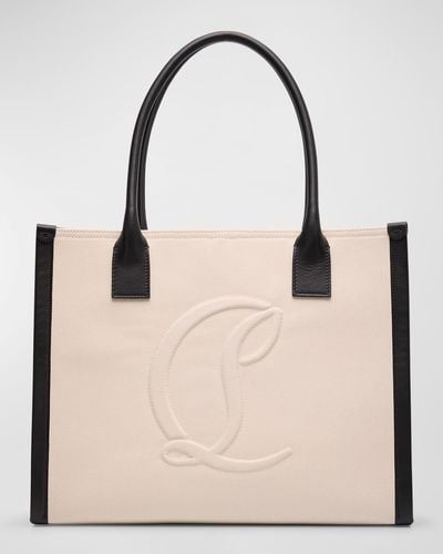Christian Louboutin By My Side Large Canvas Tote Bag - Natural