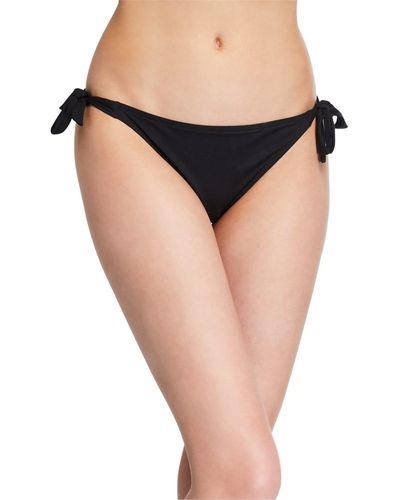 Lise Charmel Side-Tie Laser-Cut Bikini Swim Bottoms With Narrow Sides - Black