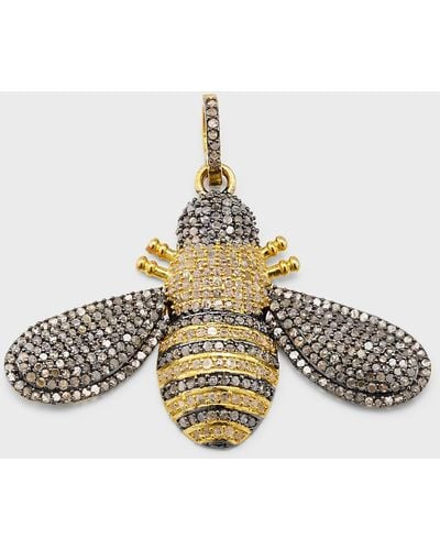 Margo Morrison 18K Vermeil Diamond Bee Charm - Metallic