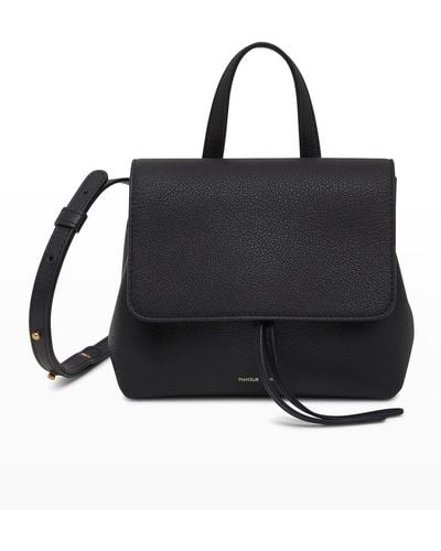 Mansur Gavriel Lady Mini Soft Leather Messenger Bag - Black