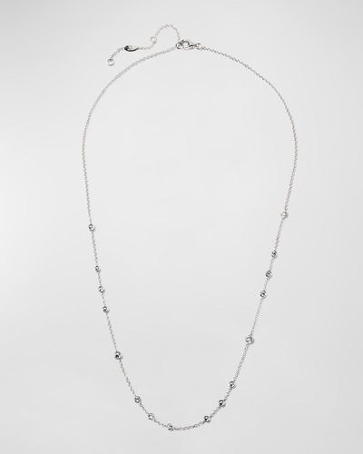 Memoire 18k White Gold Dazzle By-the-yard Diamond Necklace