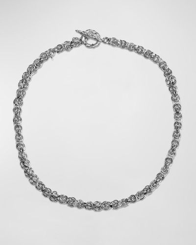 Stephen Dweck Orogento Hand Woven Necklace In Sterling Silver, 18"l - Metallic