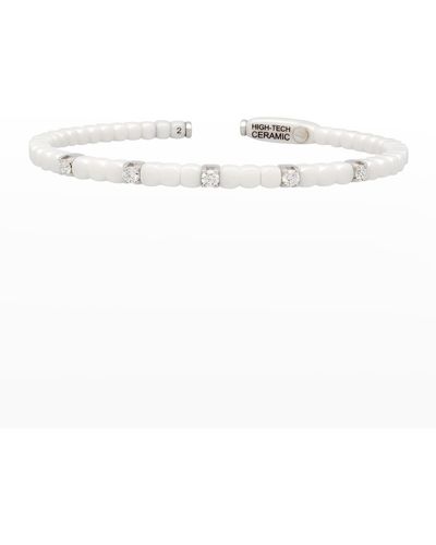 ’ROBERTO DEMEGLIO Dado 18K, Ceramic & Five Diamond Bracelet - White