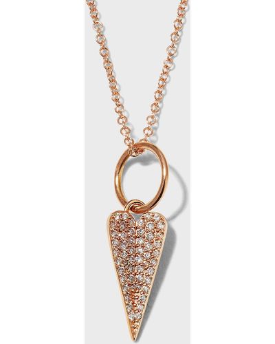 Bridget King Jewelry Mini Folded Heart Necklace - White
