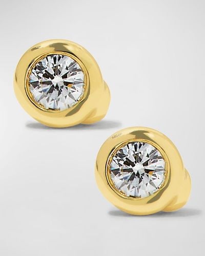 Roberto Coin 18k Diamond Stud Earrings - Metallic