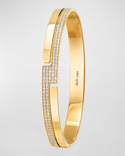 Dinh Van Yellow Gold 70s Small Diamond Bracelet - Metallic