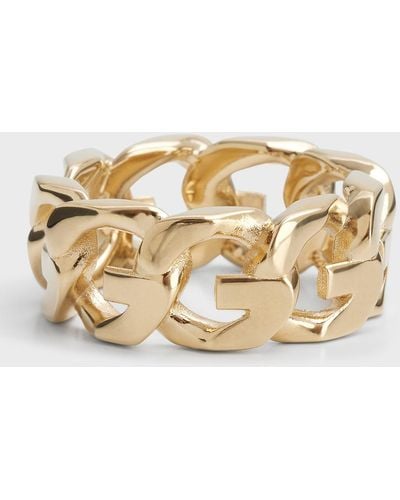 Givenchy G Chain Ring, Size 7.5-9 - Metallic