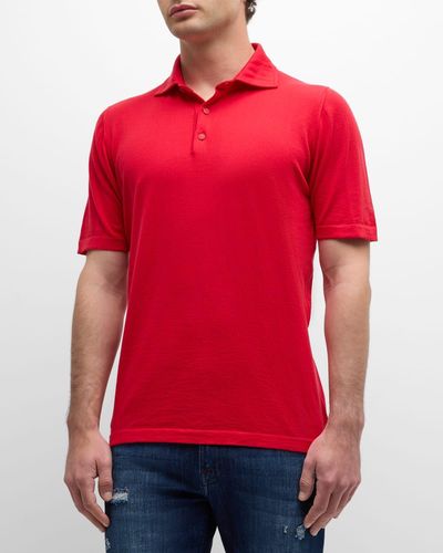 Kiton Cotton Polo Shirt - Red