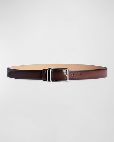 Dunhill 1893 Harness Buckle Leather Belt, 30Mm - Brown