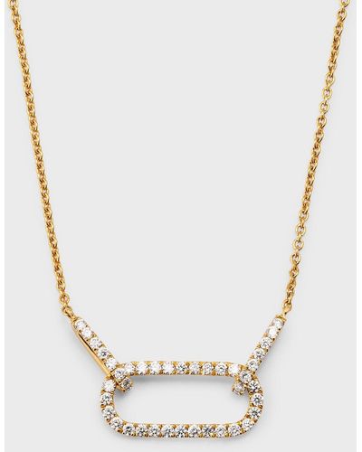 Lisa Nik 18k Yellow Gold Diamond Link Necklace - Metallic