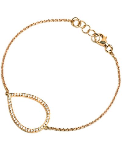 Bridget King Jewelry Large Open Teardrop Bracelet - Metallic