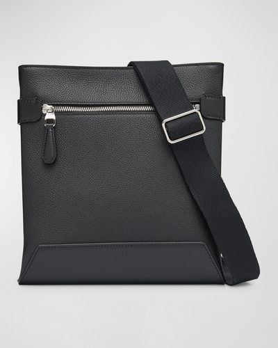 Dunhill 1893 Harness Envelope Leather Messenger Bag - Black