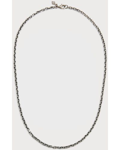 Armenta Box Chain Necklace, 22"l - Metallic